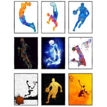 

Basketball Decoration Mural Pop Style Poster Canvas Painting and Wall Art Prints for Modern Home Decor