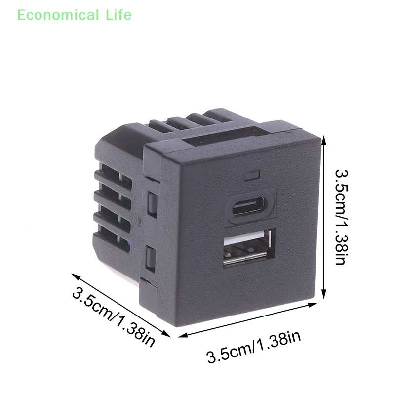 USB C타입 전원 패널 소켓 커넥터 내장 USB 데스크탑 소켓, AC 전원 소켓 충전 모듈 콘센트, 5V 2.1A