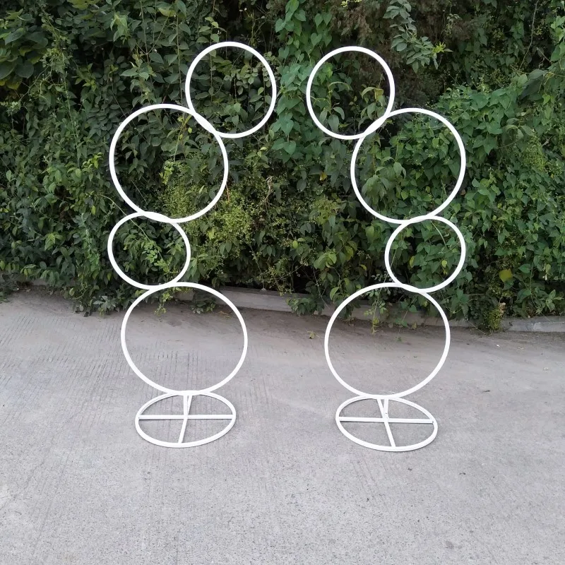 2PCs Wedding Flower Rack Background Ring Donut Ring Interlocking Road Guide Wedding Decoration Supplies