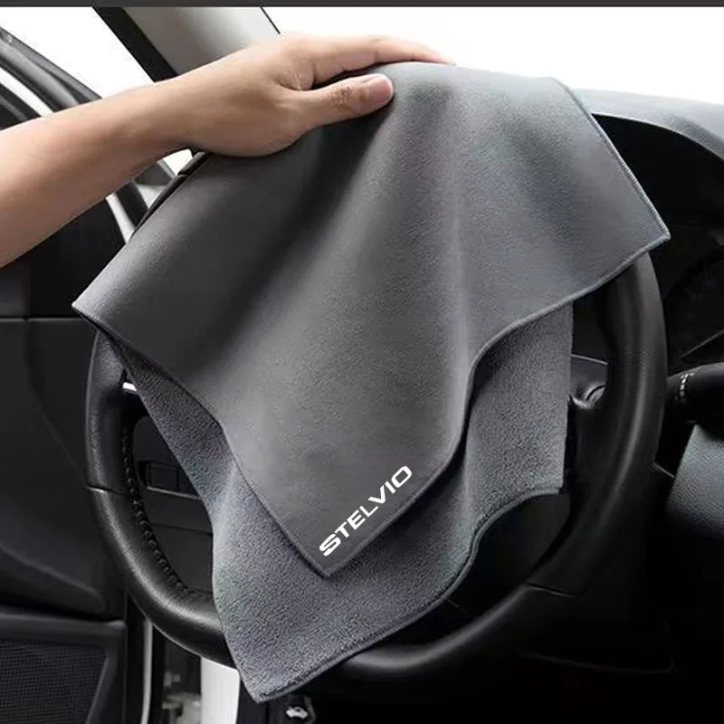 Asciugamano In Microfibra Extra Morbido Per Autolavaggio Asciugamano In Microfibra Super Assorbente Per Autolavaggio Per Alfa Romeo Stelvio Accessori 