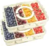 Snackle  Charcuterie Container, Divided Serving Tray with Lid, Fruit  Containers for Fridge, Portable Snack Platters, Veggie Tra 6