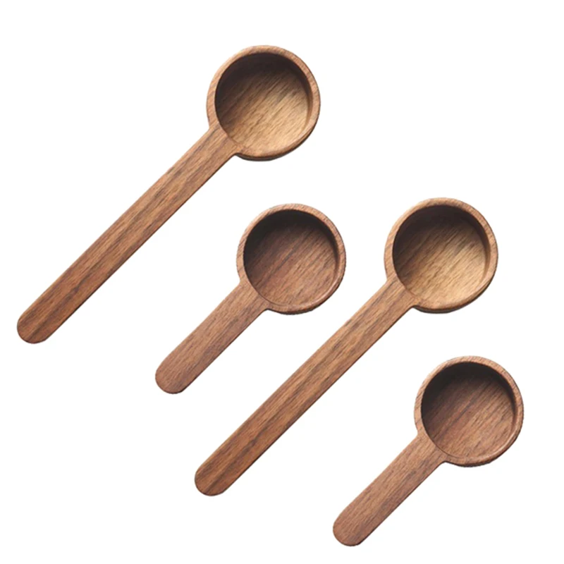 

Quality Wooden Measuring Spoon Set Kitchen Measuring Spoons Tea Coffee Scoop Sugar Spice Measure Spoon Measuring Tools,4 Pcs