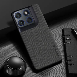 Durable Leather Wood Grain Phone Case for Moto G Play 2026 (Black)