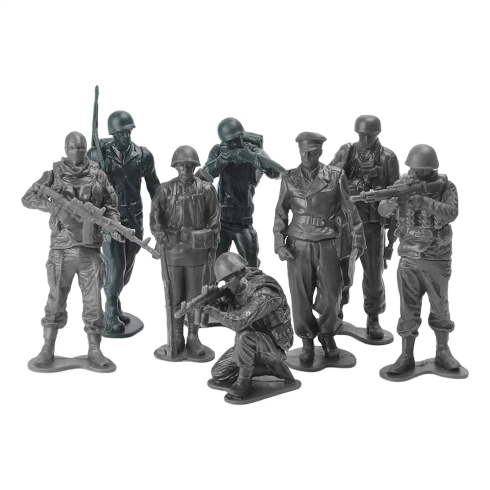 8x 1:18 Scale Figurines Model Scenery Party Supplies Diorama Action Figure Toy Playset for Children Boys Adults Teens