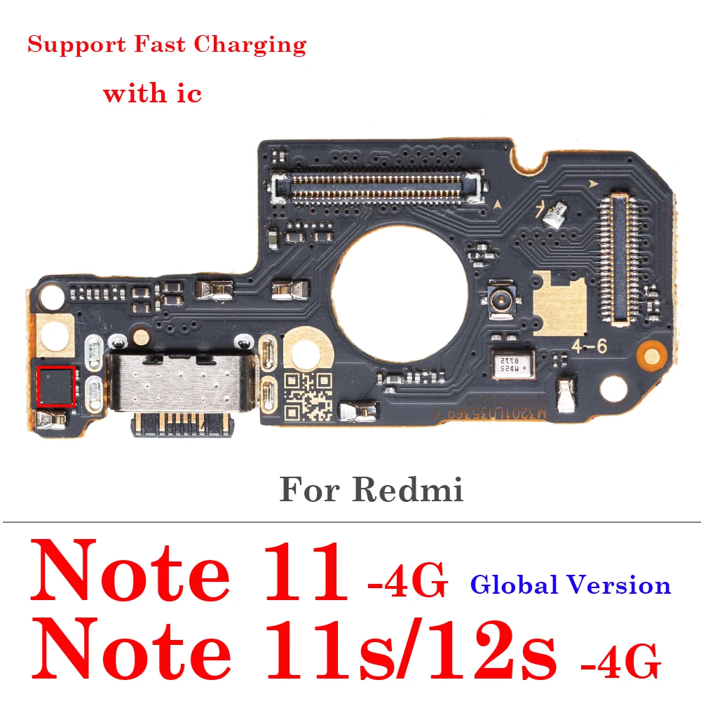 MMOBIEL Connettore Dock Compatibile con Xiaomi Redmi Note 9 2020 - Presa di Ricarica USB C