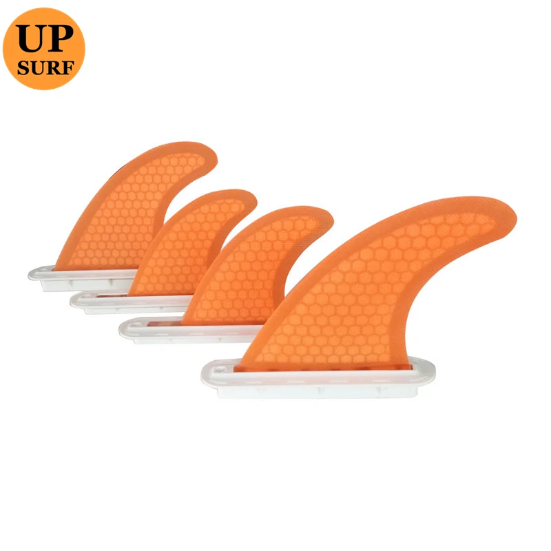 UPSURF FUTURE Fins Quad Set G3+GL Blue/Orange Carbon Paddle Sup Board Accessories Fiberglass Honeycomb tabla surf For Sup Fins