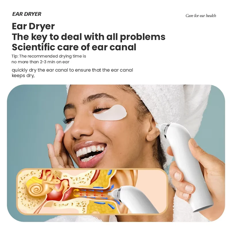Ear Dryer Bathroom Accessories Ear Cleaning Swimming Bathing Water in Ears Smart Heating Ear Cleaner Silicone Earplugs Loops 3