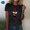 Disney Mickey Mouse Print Summer T Shirt for Women Oversize T-shirt Round Neck Clothes Pulovers Top Graphic T Shirts Casual 6