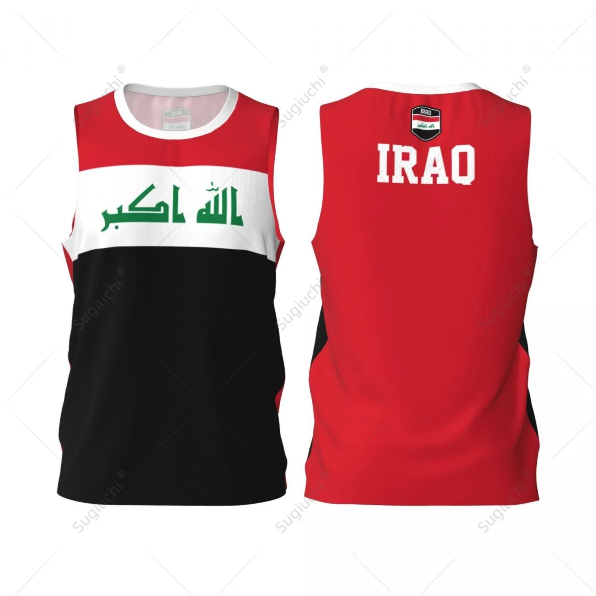 Iraq Flag Men Basketball Sports Running Fitness Multifunction Sleeveless tshirt Exclusive Name Nunber