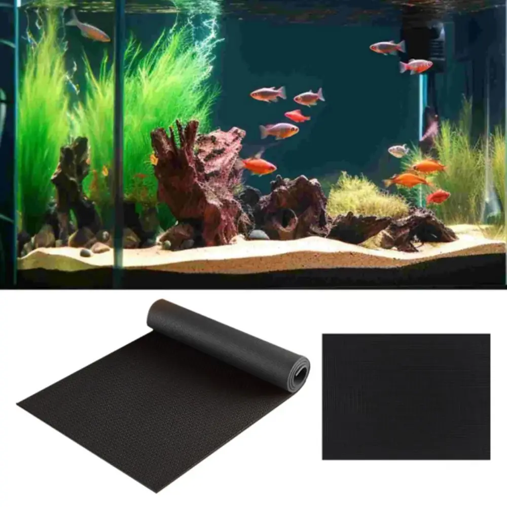 Shock Absorption Aquarium Leveling Mat Thickened Black Aquarium Non-slip Mat Insulation Silent Fish Tank