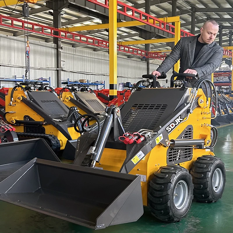 

Agricultural machinery mini wheel crawler skid steer loader small electric skid steer loader Customized Price JKL-480 for sale