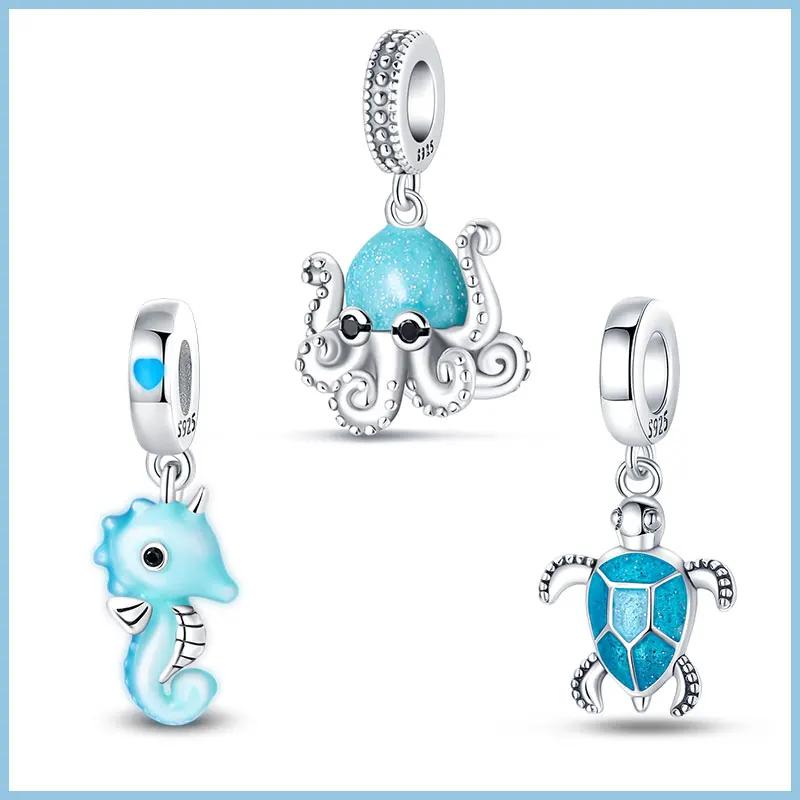 

925 Sterling Silver Owl Heart Beads Charm Fit Original Pandora's Bracelets & Making Fashionable Women's DIY Jewelry