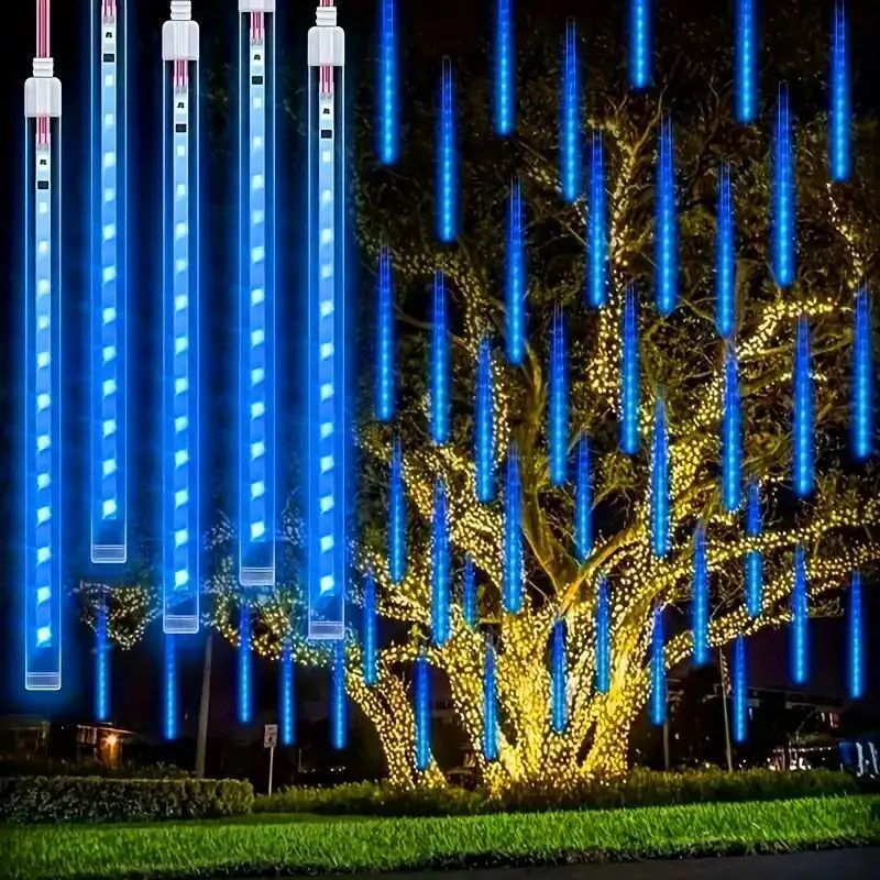 Description Picture 2 of itemOutdoor Wedding Street Garden Decor 32/24/16/8 Tubes LED Meteor Shower Fairy String Garland Lights Christmas Decorations Navidad