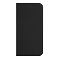 DUX Luxurious Ultrathin Leather Wallet Case with Card Slot and Shockproof Protection - Samsung S24 FE (Black)
