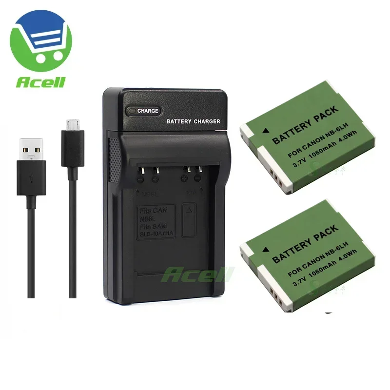 NB-6LH Li-ion Battery or USB Charger for Canon PowerShot SX240