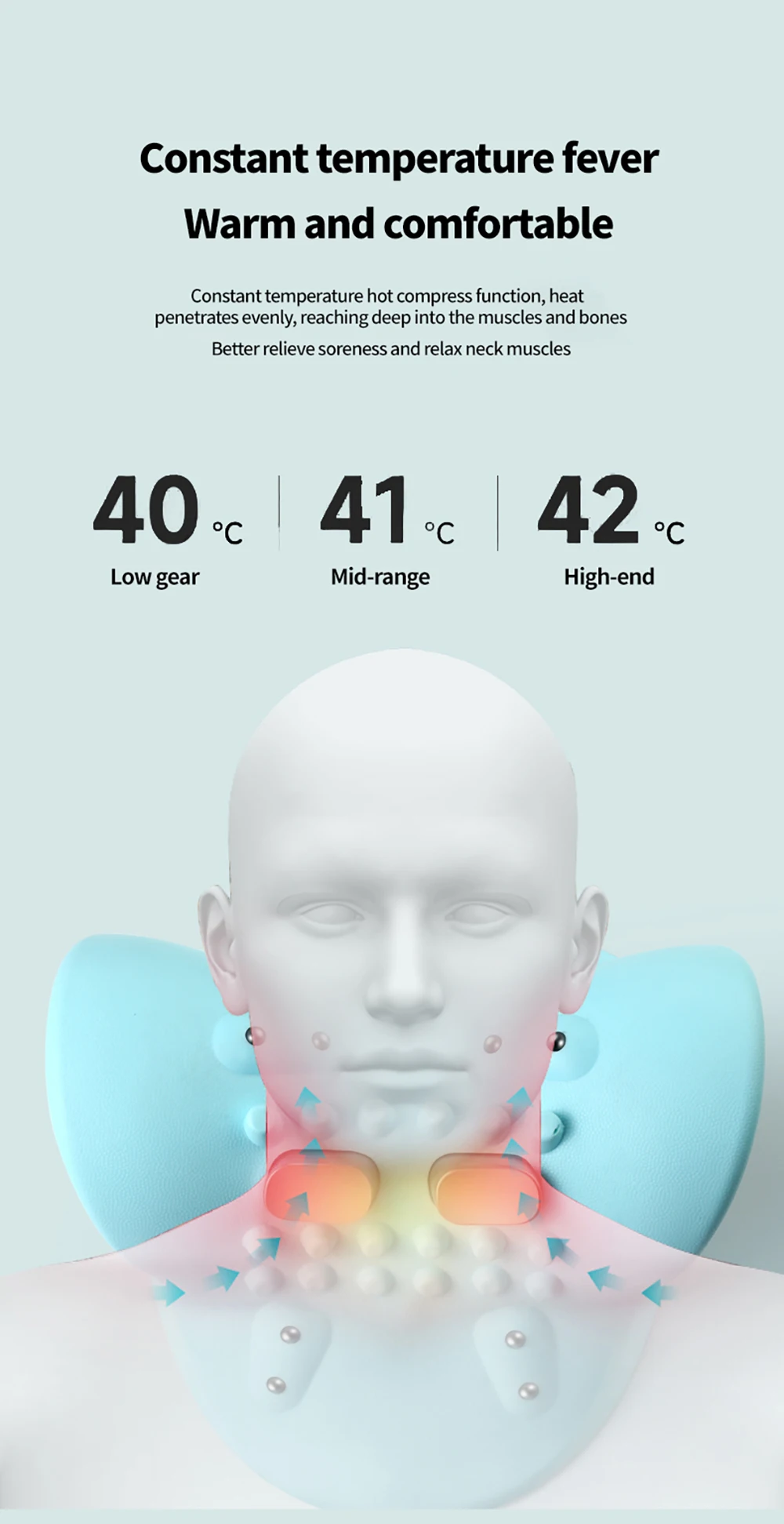 EMS Massager Multifunctional Infrared Heating Airbag Neck Traction Vibration Cervical Spine Shoulder Support Relax_voghion.com