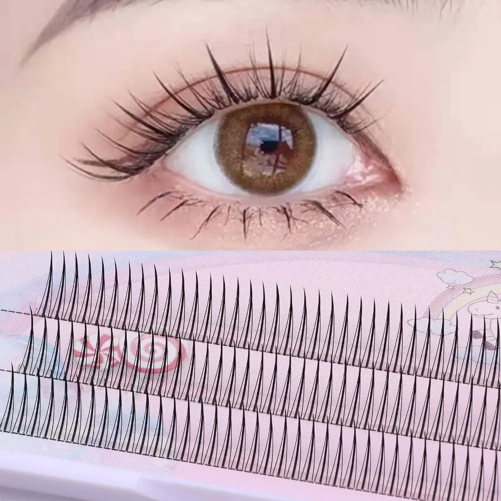 

Black Brown Individual Lashes 9-13mm A/M Shape Fairy Look Lash Clusters Wispy Fluffy Clusters Eyelash Extensions for Women