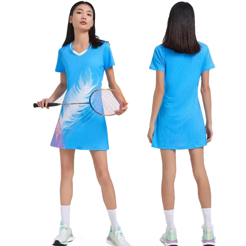 Sport Badminton Women Tennis Dress Short Sleeve Table Tennis golf Women's Suit Running Dress For Girl Women yoga shirts women dress sports clothing