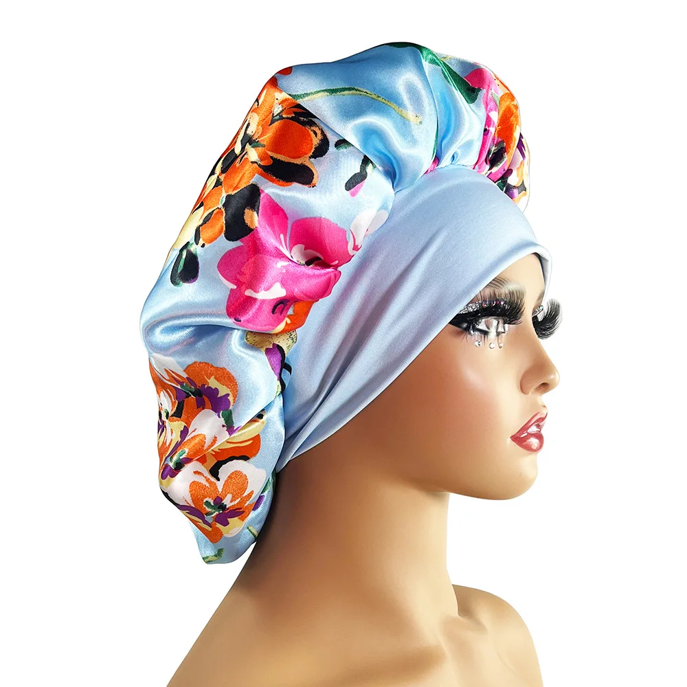 2 Pieces Bonnet Satin Cheveux Nuit, Bonnet De Nuit Satin, Bonnet