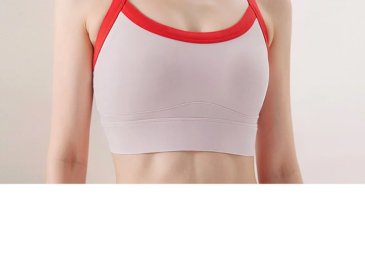 Neu verkaufte hochfeste Sport unterwäsche Damen stoß feste Cross-Back-Yoga-Sport-BH-Fitness weste – Detail 4