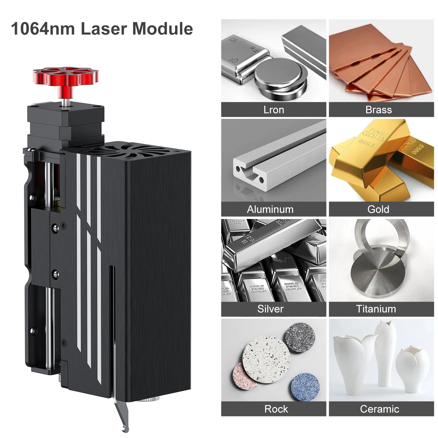 TwoTrees T20 Laser Module For TS2 Laser Engraver 1064nm Red Laser For Engraving Metal Acrylic Glass Gold Jewelry Rings Bracelet