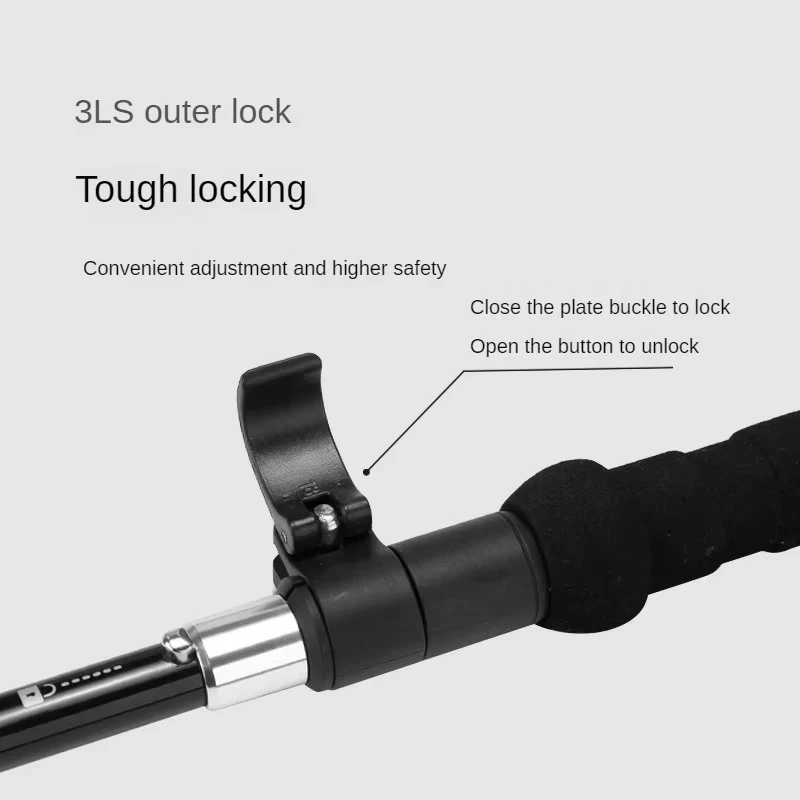 Aluminum Multifunctional Telescopic Trekking Pole - Durable For Hiking, Trekking, Camping, Fishing, And Outdoor Activities 5