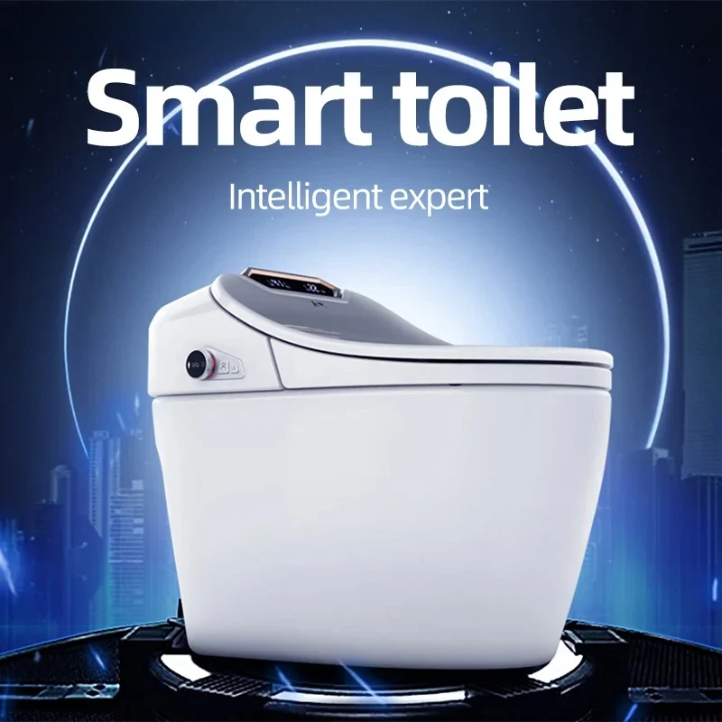 One-Piece Intelligent Toilet Elongated Remote Controlled Toilet Smart WC Integrated Automatic