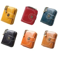 Women Money Storage Short Wallet Portable PU Leather Coin Pocket Purse Credit Debit Card Holder Carrying Bag Yellow 2