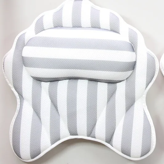 Mesh Starfish Bathtub Pillow- Machine Washable Bath Headrest Cushion for Spa Shower Ergonomic Backrest Breathable Shell Design