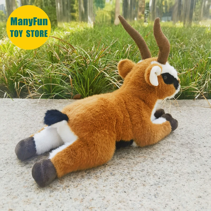 Realistic Antelope High Fidelity Goat Plushie Gazelle Plush Toys Lifelike Animals Simulation Stuffed Doll Kawai Toy Gifts Kids 3