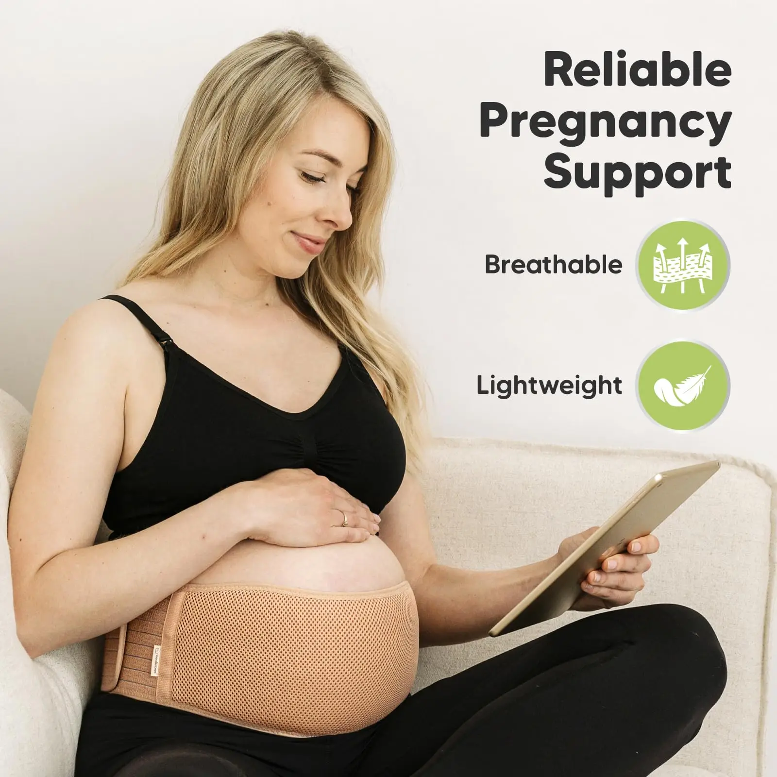 Pregnancy Belly Support Belt Pregnant Women Belts Maternity Belly Belt Soft & Breathable Abdomen Pelvic Support Bands Maternity Belly Band for Pregnancy