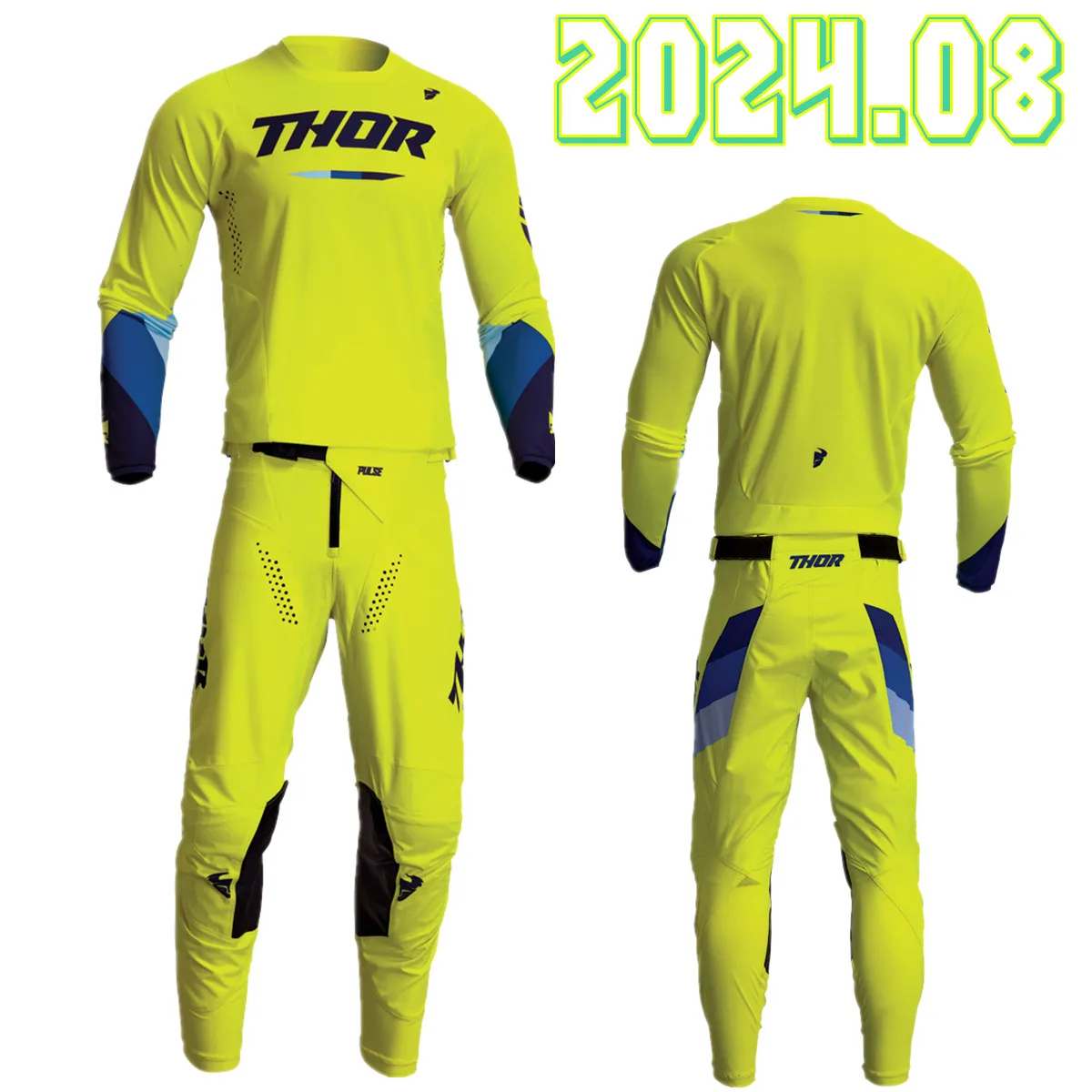 .08 FLO YELLOW TLD Racing MX Combos Motocross Gear Set Off Road Moto Jersey Set Dirt Bike Kit Motorcycle Suit
