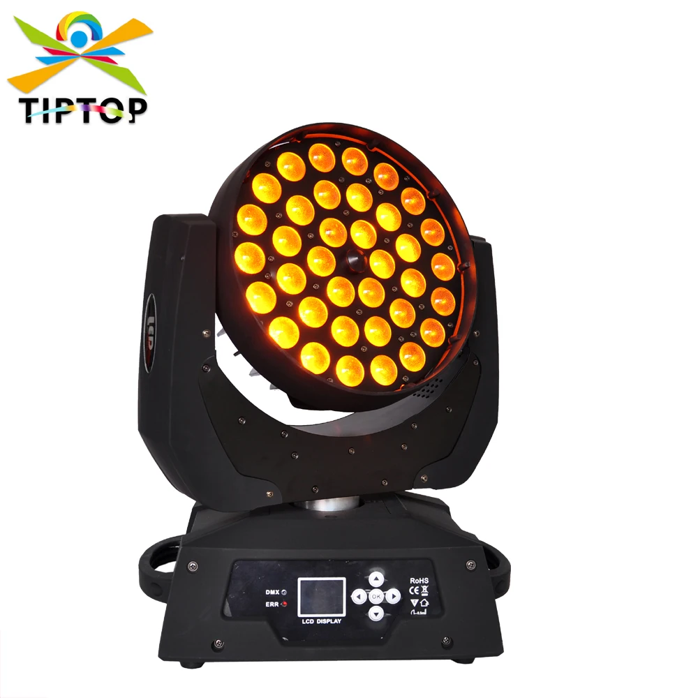 

Светодиодный прожектор TIPTOP, 5 в 1, 36x15 Вт, регулируемый угол поворота от 15 до 60 градусов, Электрический зум