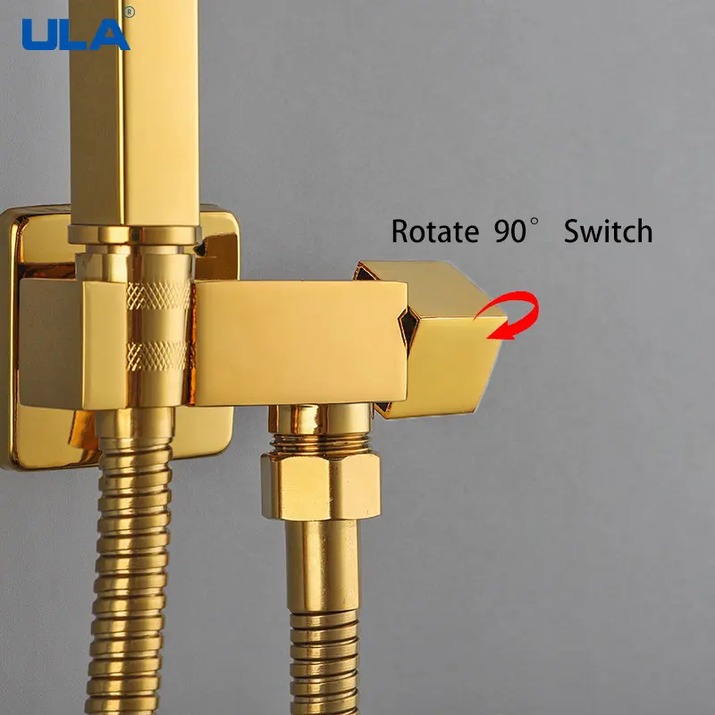ULA Brass Bidet Faucet Gold Handheld Toilet Bidet Sprayer Hygienic Shower Toilet Faucets Single Cold Water Tap Self Cleaning 4