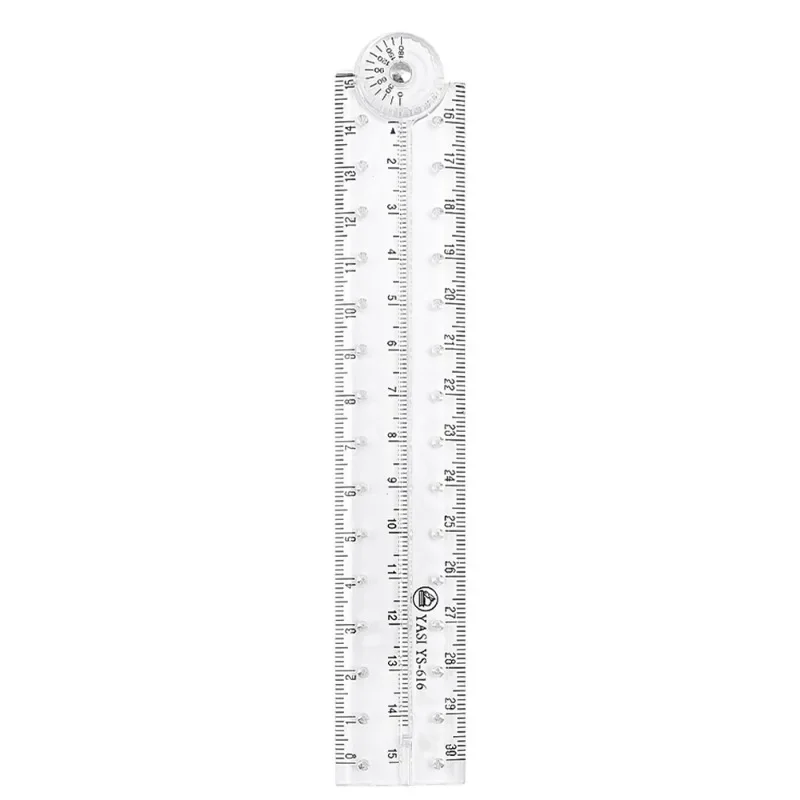 Transparent Acrylic Ruler Drawing Ruler Mathematical Line Circular Drawing Geometry Template
