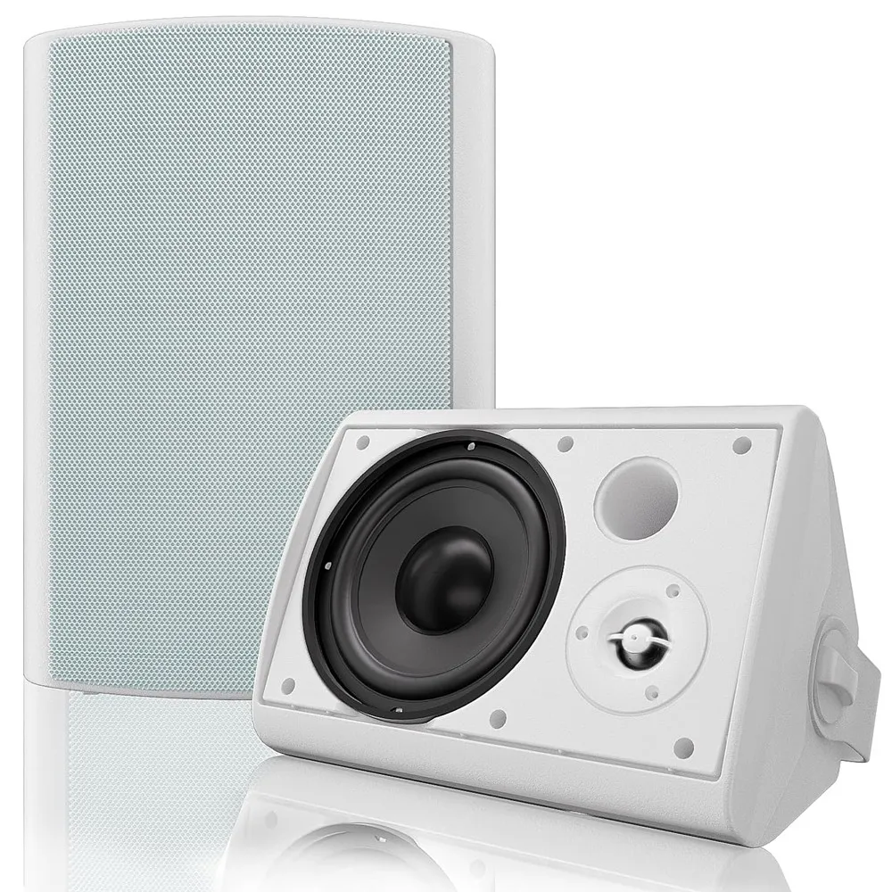 Herdio 6.5‘’ 400W Indoor Outdoor Bluetooth Speakers Waterproof With Bass Wall Mount Speakers Wired Weather Resistant For Patio