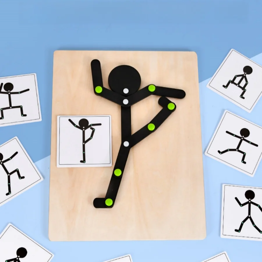 Interactive Wooden Man Puzzle: Educational and Versatile Children's Toy