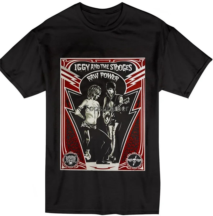 

The Stooges Iggy Pop Rock Band Retro T-Shirt Size S-2Xl Black Color Latest New Style Tee Shirt