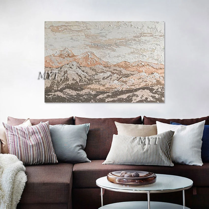 

Simple Mountain Scenery Oil Paintings Abstract Art Canvas Wall Picture Home Good Decorative Unframed Thick Acrylic Artwork