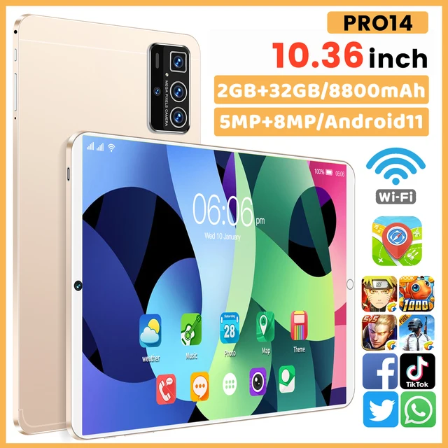 Tablette Android Pro14 de 2023 pouces, avec 2 go de ROM et 32 go de ROM