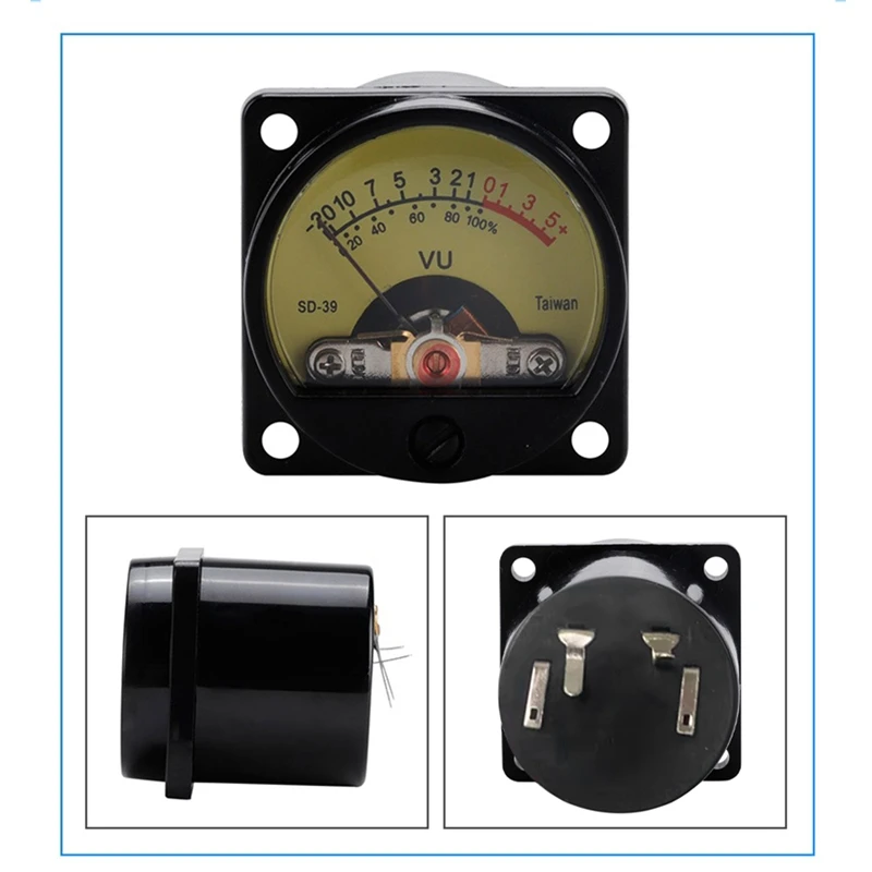 SD-39 Analog Panel 35Mm VU DB Meter Power Amplifier Music Spectrum Analyzer Audio Level Meter W/ Backlight Driver Board 6