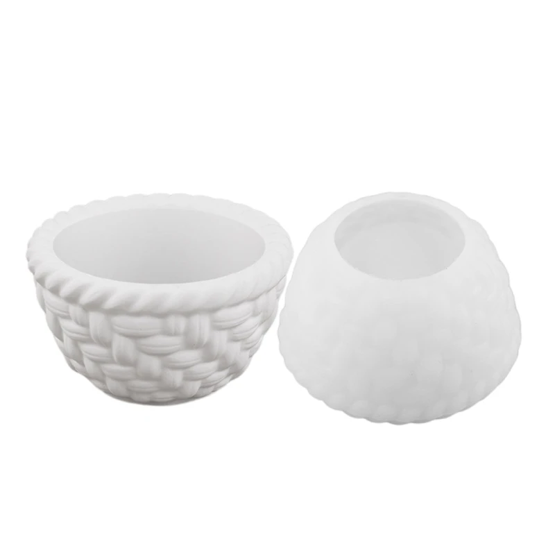 Silicone Handmade Moulds Cup Molds Flower Basket Holder Molds Succulent Planter Mold for Candle