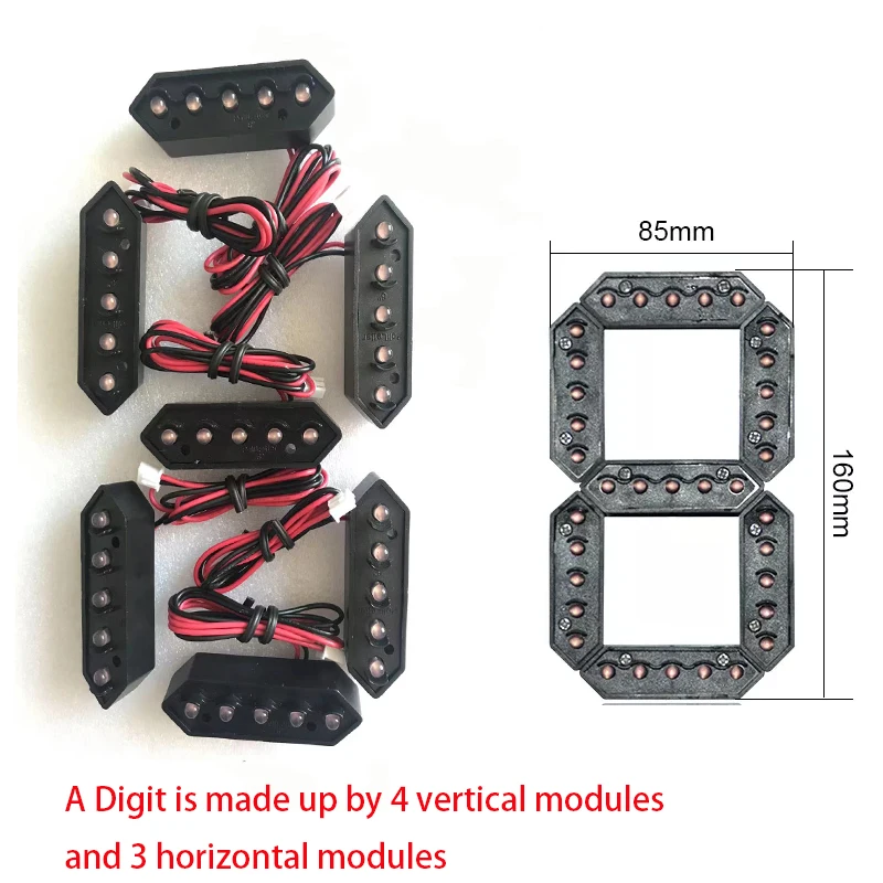 Hot Sale 6 Inch Waterproof Led Digital 7 Segment Module For Price/Time/Temperature/Score Sign