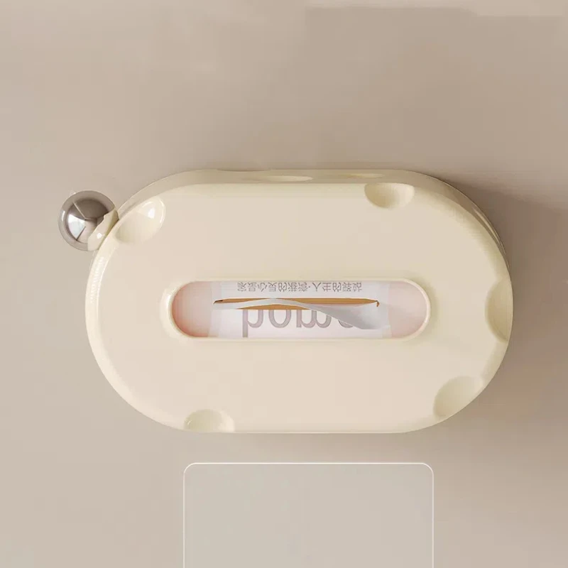 Cheese Non Perforated Multifunctional Wall Mounted Waterproof Toilet Paper Holder Household Coffee Table Paper Drawer Box 3