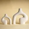 CAPIRON Ceramic White Nordic Vase of 2 Modern Minimalist Decorative Table Centerpiece Wedding Dining Living Room Office Decor 1