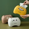Kawaii Cat Teddy Bear Tissue Box Desktop Toilet Paper Holder Kitchen Napkin Storage Box WC Paper Container Nordic Style Decor 2