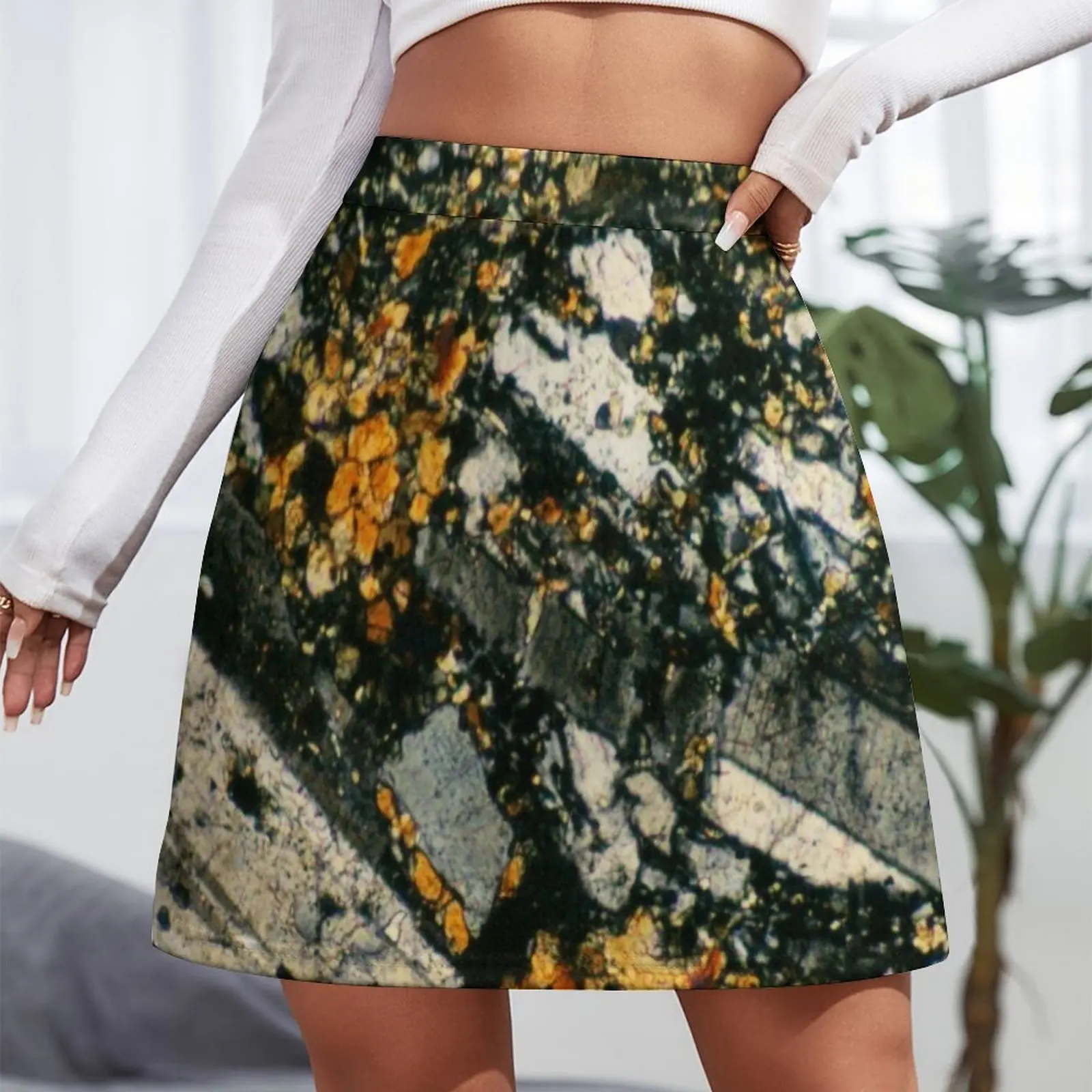 Feldspar Thin Section Geological Mineral Art Mini Skirt Women skirts Summer skirt korean summer clothes fashion korean clothing
