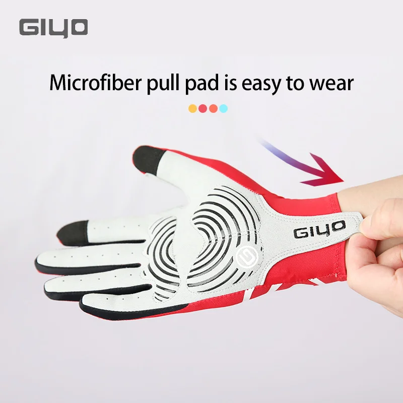 GIYO Full Fingers Cycling Gloves For Men Women Touch Screen Non-Slip Breathable Shockproof MTB Road Bike Riding Tactical Gloves 3