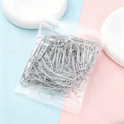 Vibrant Assorted Colored Paper Clips, 80 Pack - Reusable & Durable for Office and School Use (Silver)