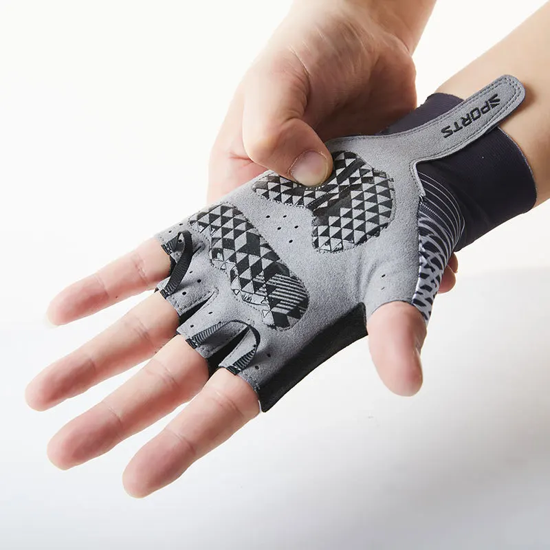 Cycling Gloves Men's Summer Sports Sunscreen Breathable Sweat-absorbent Half Finger Outdoor Fishing Bicycle Gloves Men and Women cycling gloves sport gloves sports half finger gloves
